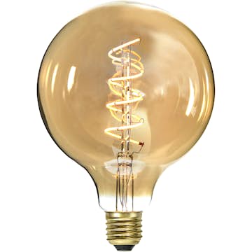 LED-lampa Star Trading E27 G125 Decoled Spiral Amber Dimbar 3,2W