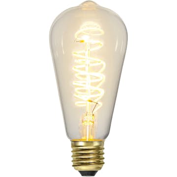 LED-lampa Star Trading E27 ST64 Decoled Spiral Klar 3-step Memory Dimbar 4W