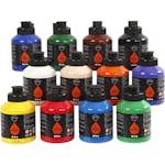 Akrylfärg Creativ Company Pigment Art School standardfärger 12st 500 ml/1 Låda