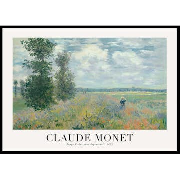 Poster Gallerix Poppy Fields 1875 By Claude Monet