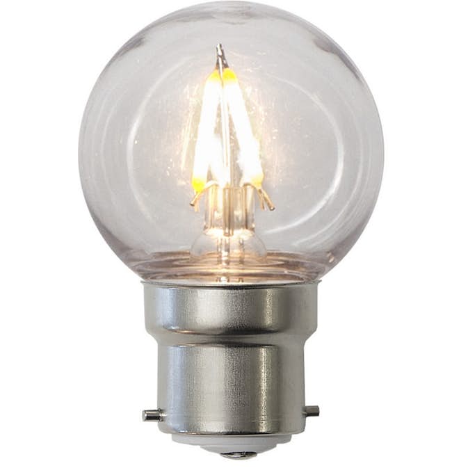 LED-lampa Star Trading Filament B22 G45 Outdoor Lighting PC Cover 1,4W