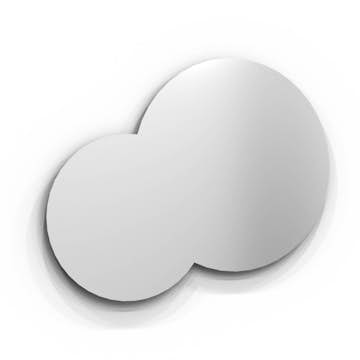 Spegel Svedbergs Valje Rund Dubbel med LED Belysning