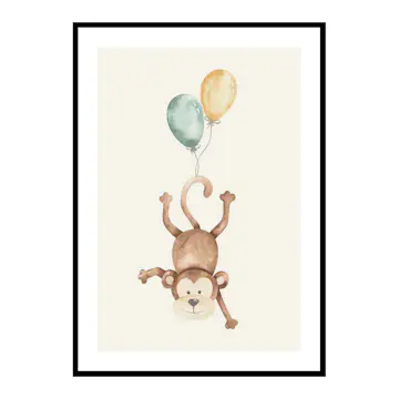 Poster Gallerix Monkey Balloons