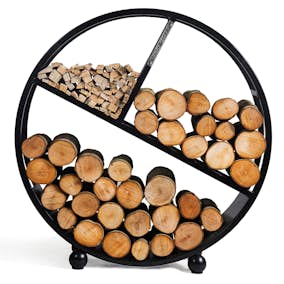 Vedställ gop CookKing Diego Vedhylla 82 cm i Svart Stål