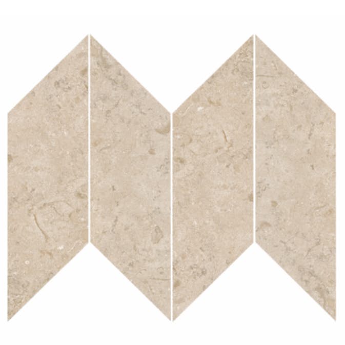 Klinker Bricmate J Chevron Norrvange Beige Left/Right 10x25 cm