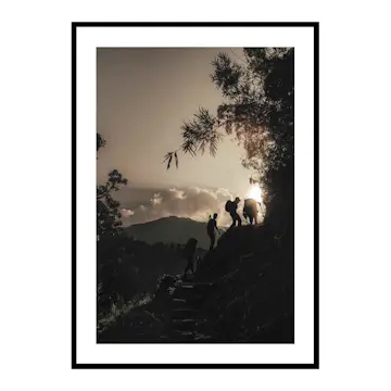Poster Gallerix Hikers Climbing