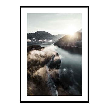 Poster Gallerix Clouds Over Lake