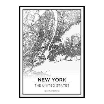 Poster Gallerix New York Karta