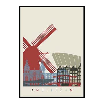 Poster Gallerix Amsterdam Landmarks