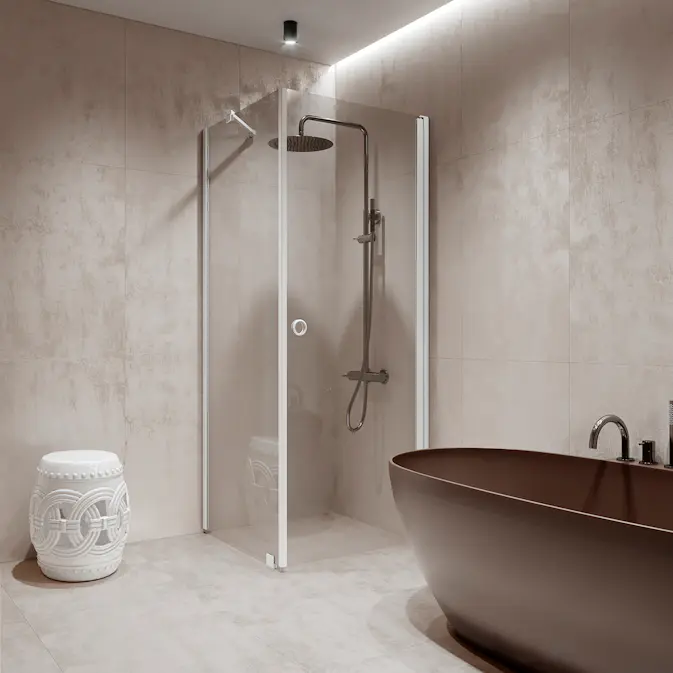 Duschhörn Hietakari Forma 368 Fast Vägg och Vändbar Dörr