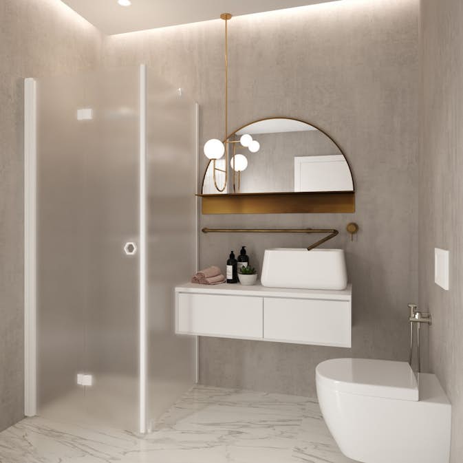 Duschhörn Hietakari Forma 369 Fast Vägg och Vikbar Dörr