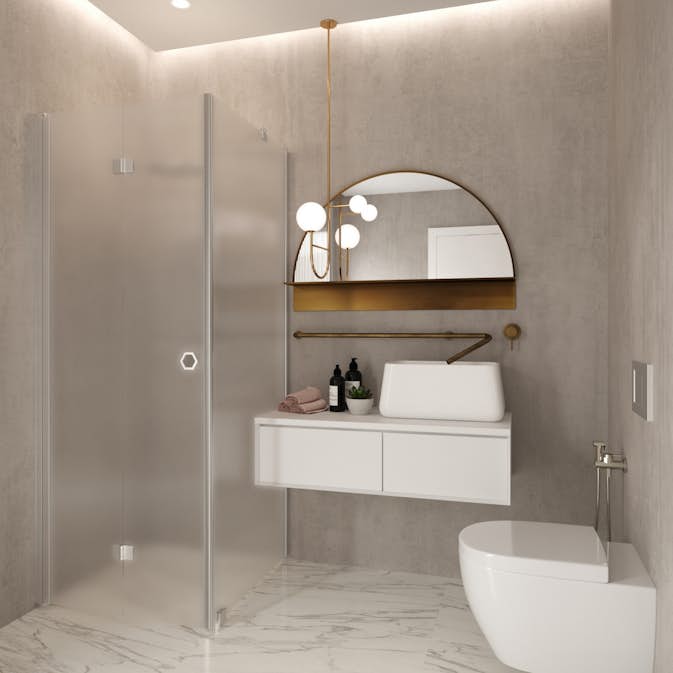 Duschhörn Hietakari Forma 369 Fast Vägg och Vikbar Dörr