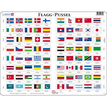 Leksak Larsen Pussel Flaggor 80 Bitar