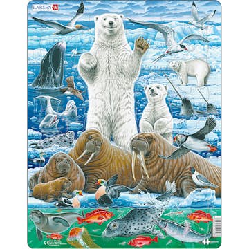 Pussel Larsen Rampussel Polardjur 46 Bitar