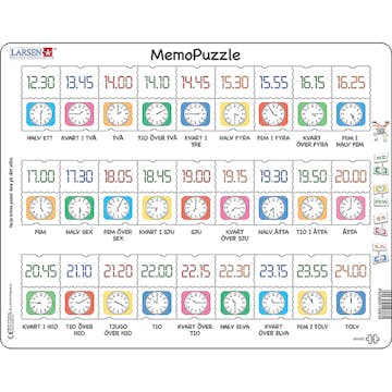 Pussel Larsen Memopussel Klockan 54 Bitar
