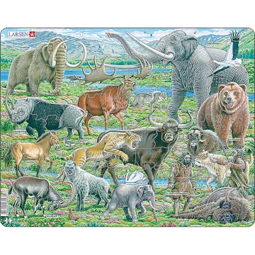 Pussel Larsen Rampussel Urtidsdjur 66 Bitar