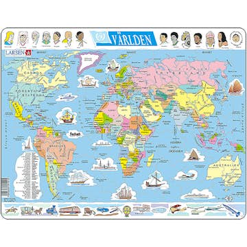 Pussel Larsen Världen 107 Bitar