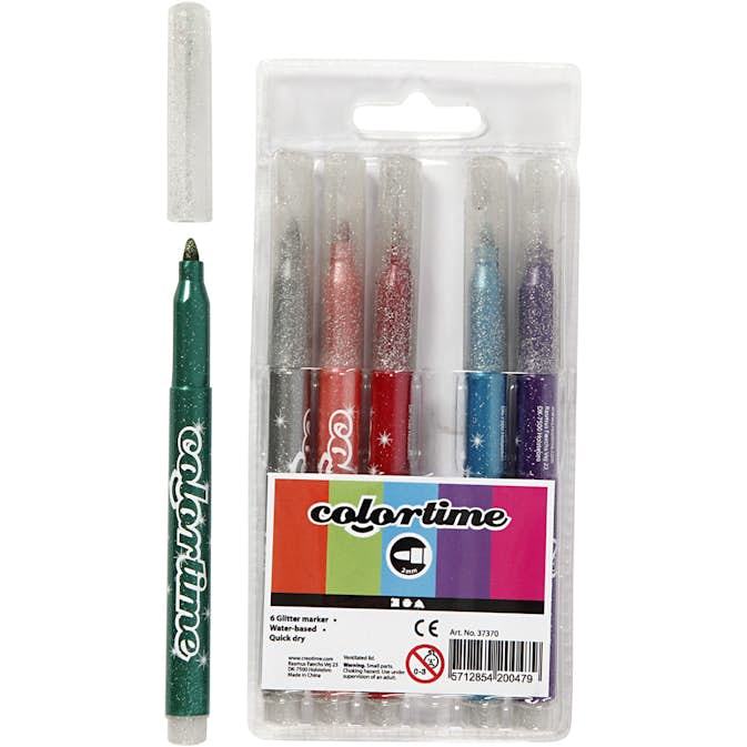 Glittertusch Creativ Company Colortime Mixade Färger Spets 4,2 mm 1 Förp