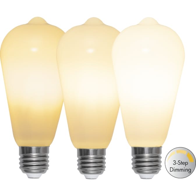 LED-lampa Star Trading Opaque Filament RA90 3-step E27 ST64