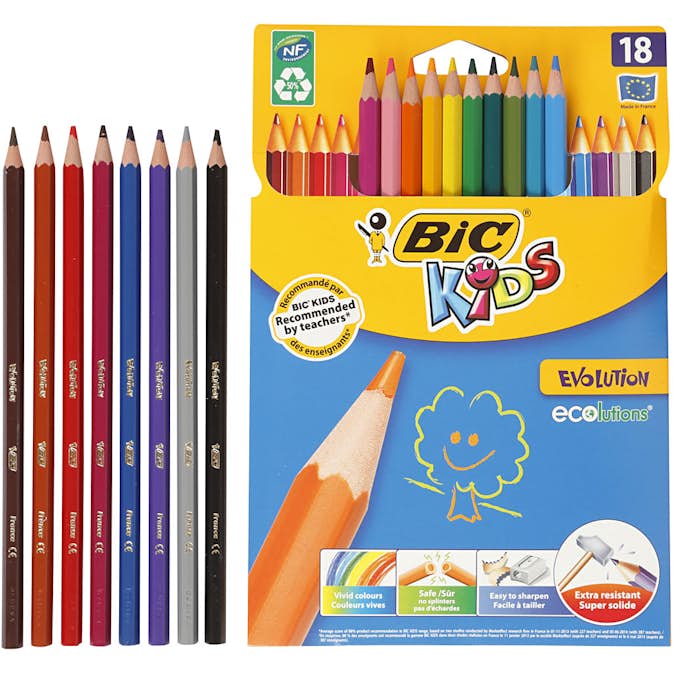 Färgpennor Creativ Company Evolution Sexkantig 18 st/1 Förp
