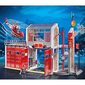 Brandstation Playmobil Med Larm