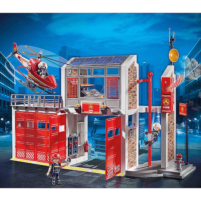 Brandstation Playmobil Med Larm