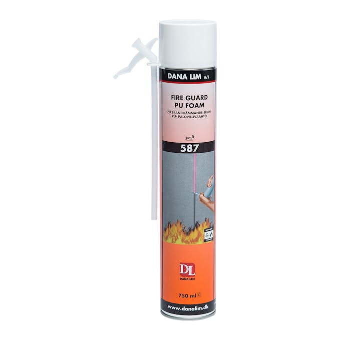 Brandfogskum Danalim Fire Guard Prof 587 Polyuretan 750 ml för Byggfog & Butyltätning