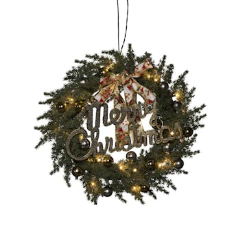 Grankrans Gnosjö Konstsmide B/O 40 cm 25 LED