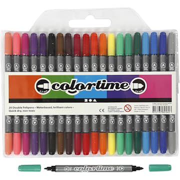 Dubbeltusch Creativ Company Colortime Spets 2,3+3,6 mm 1 Förp