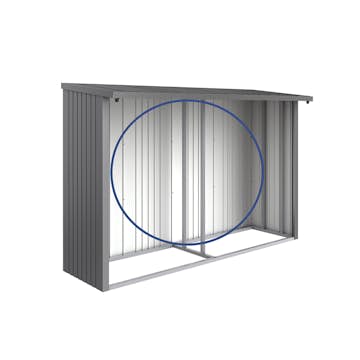 Bakvägg Biohort till WoodStock 300 Metallic Kvartsgrå