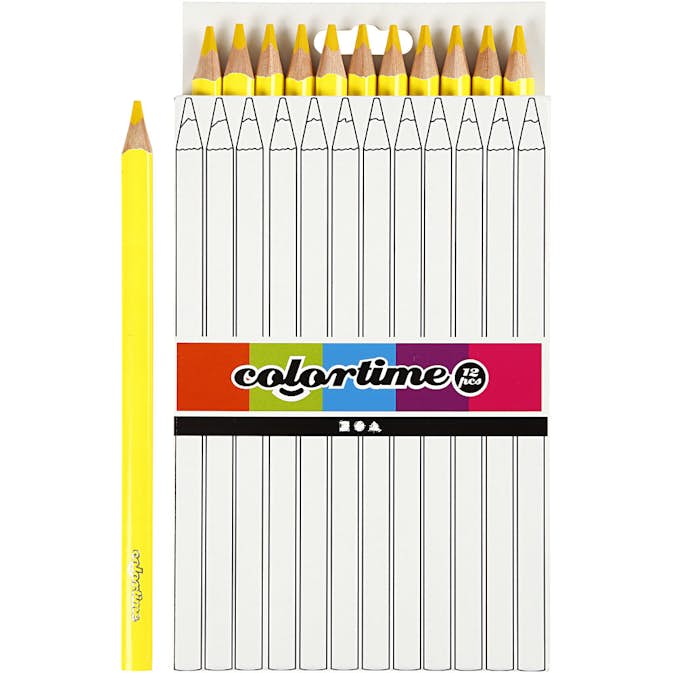 Färgpennor Creativ Company Colortime Jumbo 12 st/1 Förp