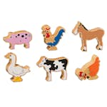Leksaksdjur ABA Skol Bondgårdsdjur Trä Små 6 st