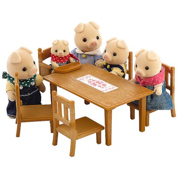 Matbord ABA Skol Sylvanian Familjen Med Stolar
