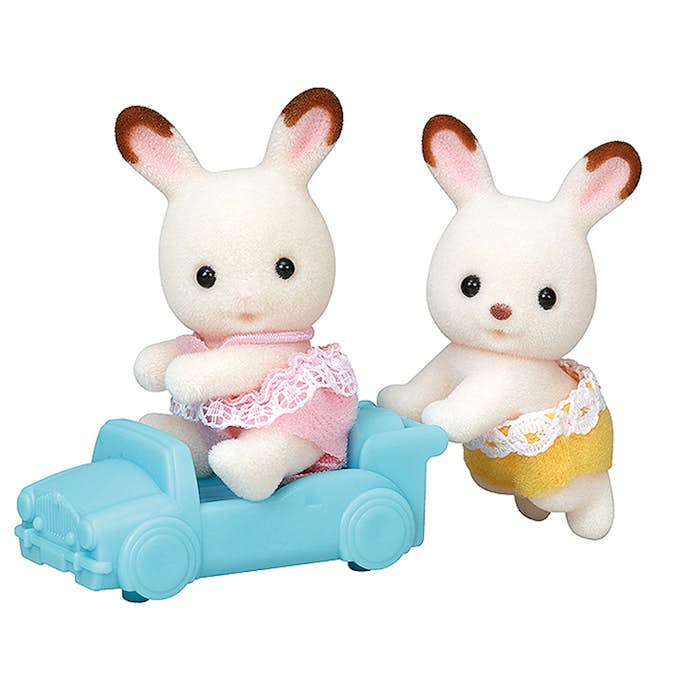 Sylvanian Familjen ABA Skol Tvillingar Kanin
