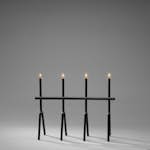 Adventsljusstake Gnosjö Konstsmide Metall Svart 4 LED