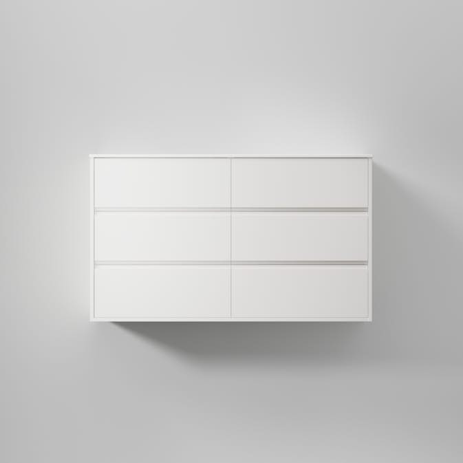 Tvättställsskåp INR Terra Grip Dubbel med 6 Lådor