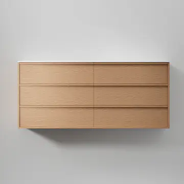 Tvättställsskåp INR Terra Carve Dubbel med 6 Lådor