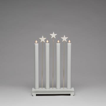 Adventsljusstake Gnosjö Konstsmide 4L med stjärnor