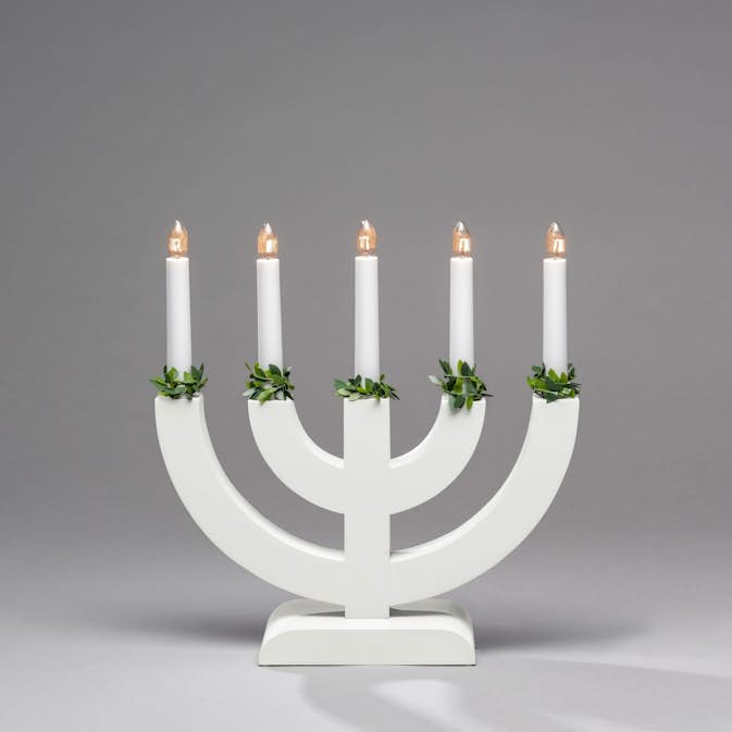 Adventsljusstake Gnosjö Konstsmide 5L Båge med Grönt