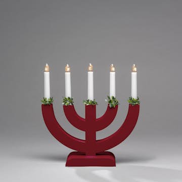 Adventsljusstake Gnosjö Konstsmide 5L Båge med Grönt