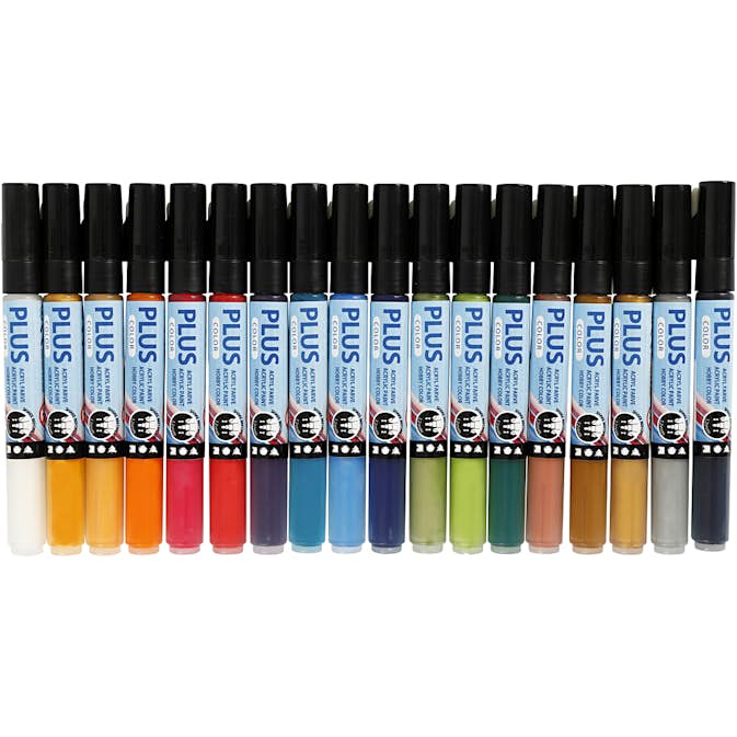 Tusch Creativ Company Plus Color Mixade Färger 14,5 cm Spets 1-2 mm 18 St/1 Förp