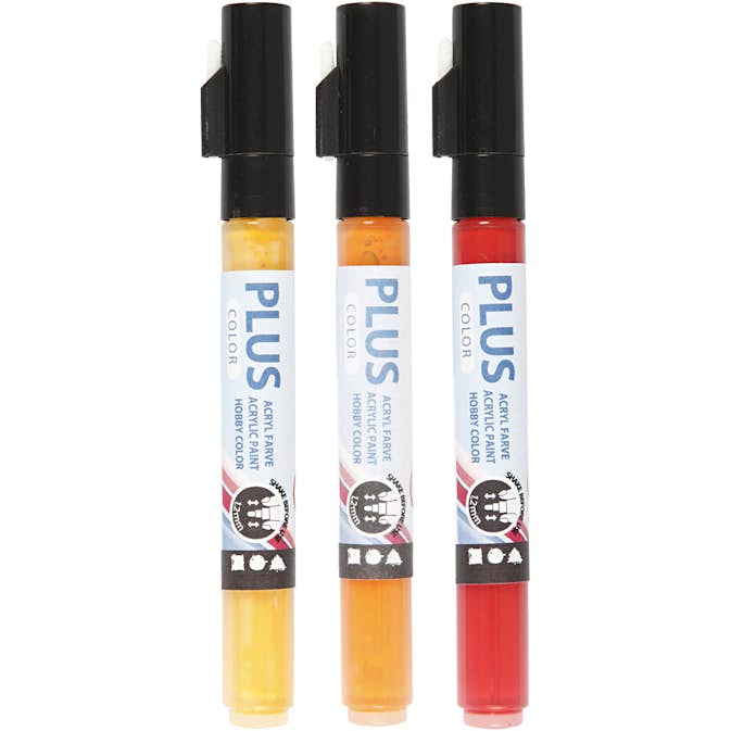 Tusch Creativ Company Plus Color Mixade Färger 14,5 cm Spets 1-2 mm 3 St