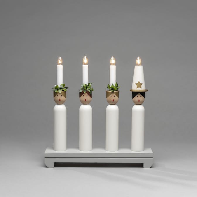 Adventsljusstake Gnosjö Konstsmide Luciatåg 4L