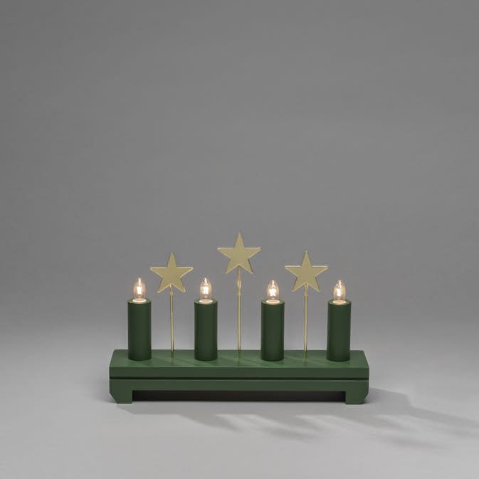 Adventsljusstake Gnosjö Konstsmide Stjärnor 4 L