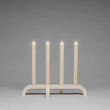 Adventsljusstake Gnosjö Konstsmide 4L Trä