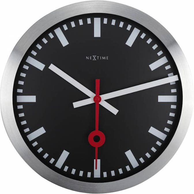 Väggklocka NeXtime Station Svart 30 cm
