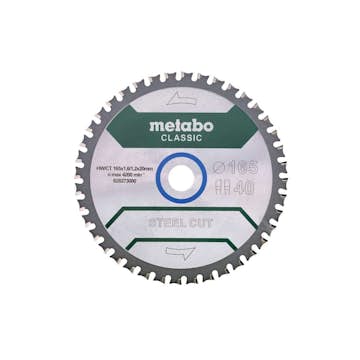 Sågklinga Metabo Steel Cut Classic 165x20 Z40 FZFA/FZFA 4°