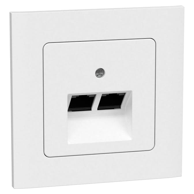 Data/Teleuttag Gelia 2xRJ45 Infälld