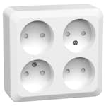 Vägguttag Gelia 4-vägs