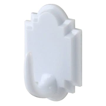 Plastkrok Millers Självhäftande Vit